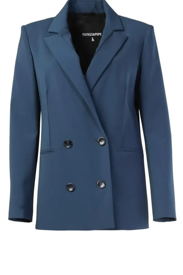 Jassen En Blazers<Patrizia Pepe Blazer Met Dubbele Rij Knopen Sofia | Blauw