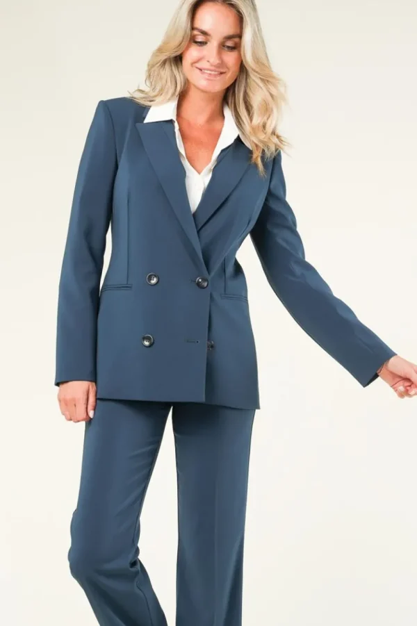 Jassen En Blazers<Patrizia Pepe Blazer Met Dubbele Rij Knopen Sofia | Blauw