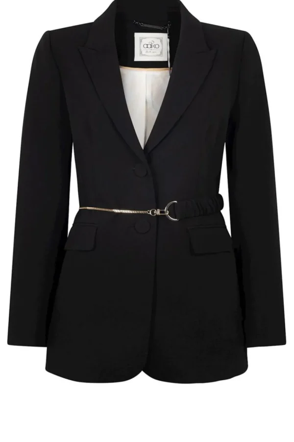 Jassen En Blazers<Aaiko Blazer Met Riem Amilla | Zwart