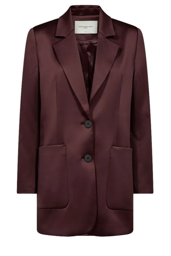 Jassen En Blazers<Kopenhagen Muze Blazer Met Satijnlook Shine | Bordeaux