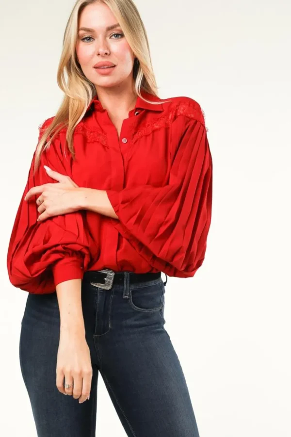 Bloezen & Tops<Liu Jo Blouse Met Opengewerkte Details Lilly | Rood