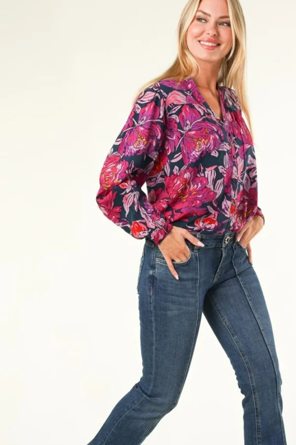 Bloezen & Tops<Lolly's was Blouse Met Print Elif | Roze