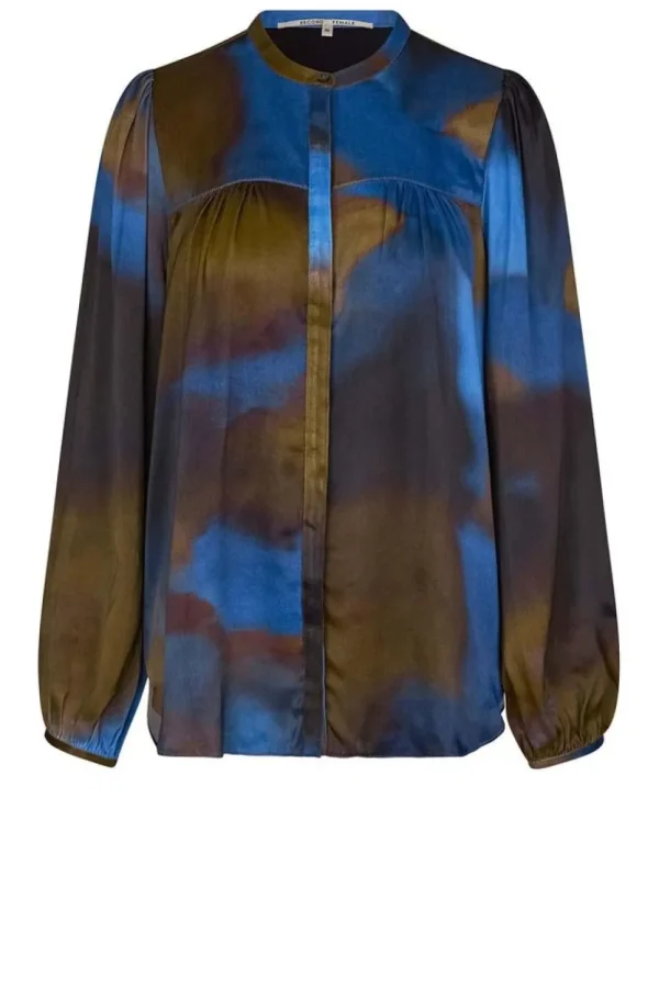 Bloezen & Tops<Tweede vrouwtje Blouse Met Print Haylen | Blauw