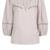 Bloezen & Tops<Dante 6 Blouse Met Ringdetails Vale | Natuurlijk