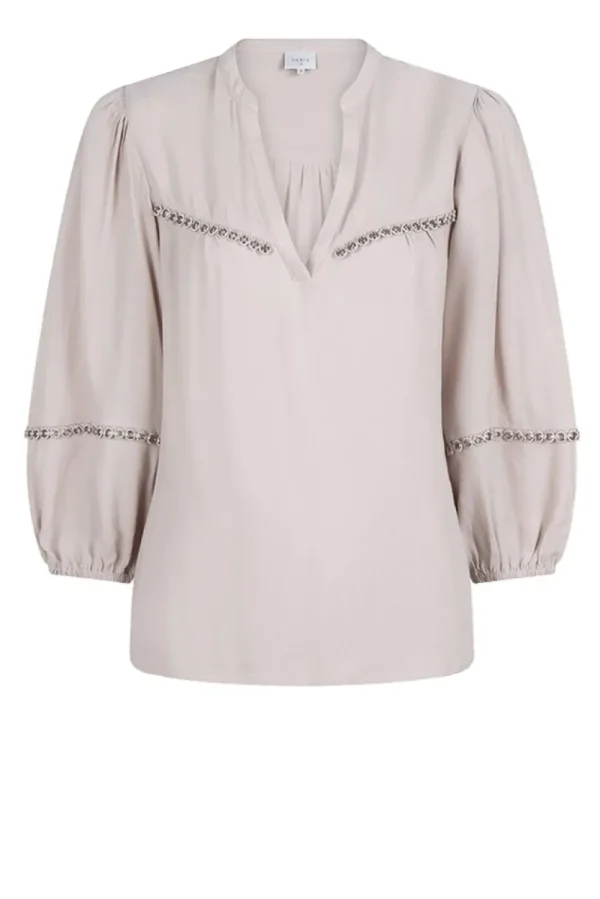 Bloezen & Tops<Dante 6 Blouse Met Ringdetails Vale | Natuurlijk