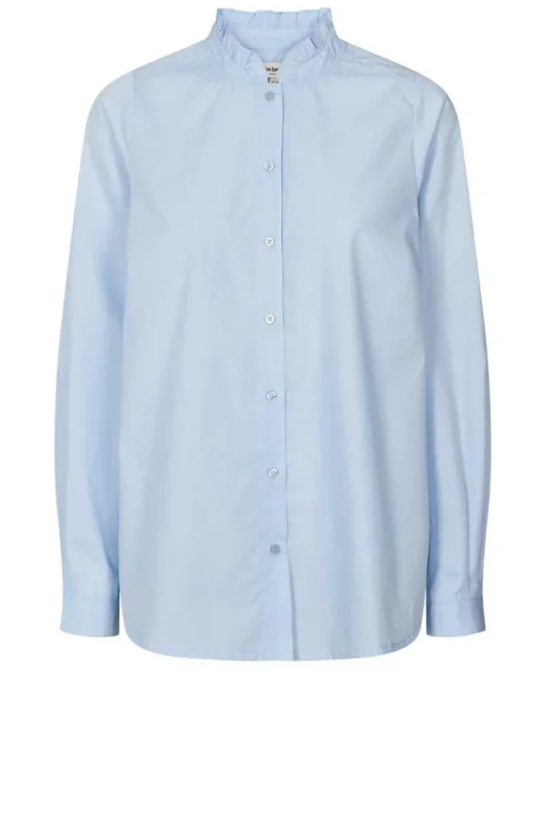 Bloezen & Tops<Lolly's was Blouse Met Ruches Hobart | Blauw