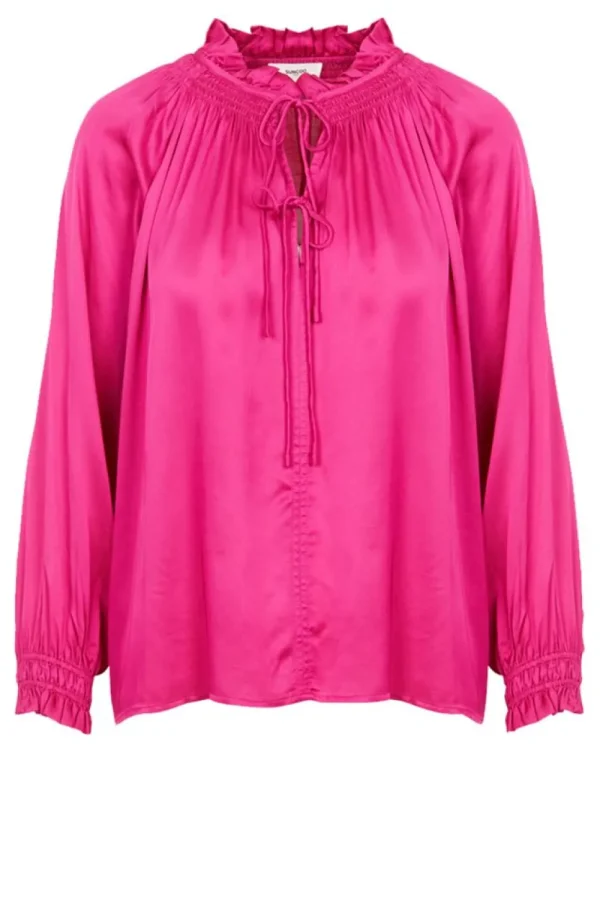 Bloezen & Tops<Zoncoo Blouse Met Satijnlook Lea | Roze