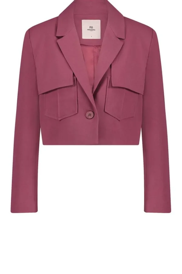 Jassen En Blazers<Vrije vogel Cropped Blazer Xanne | Roze