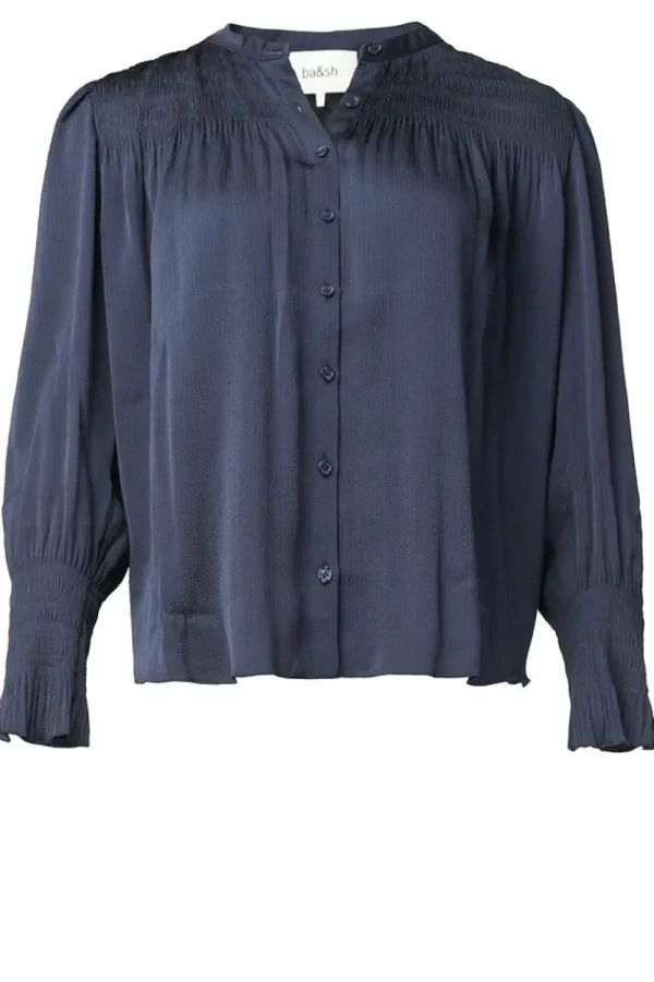 Bloezen & Tops<ba&sh Geplooide Blouse Krizy | Blauw