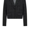 Jassen En Blazers<Kopenhagen Muze Geruite Cropped Blazer Tailor | Groente