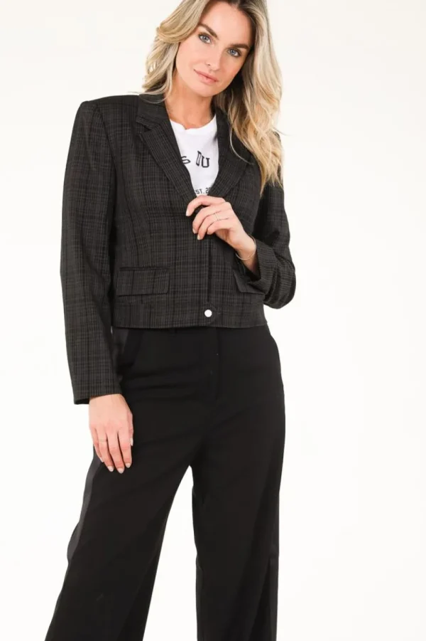 Jassen En Blazers<Kopenhagen Muze Geruite Cropped Blazer Tailor | Groente