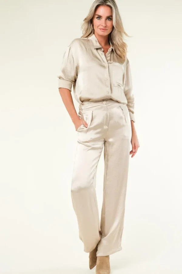 Broeken & Jumpsuits<Amerikaanse vintage Glanzende Broek Shan | Natuurlijk