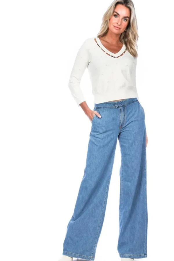 Broeken & Jumpsuits<Tweeling set Jeans Met Wijde Pijpen Mercy | Blauw