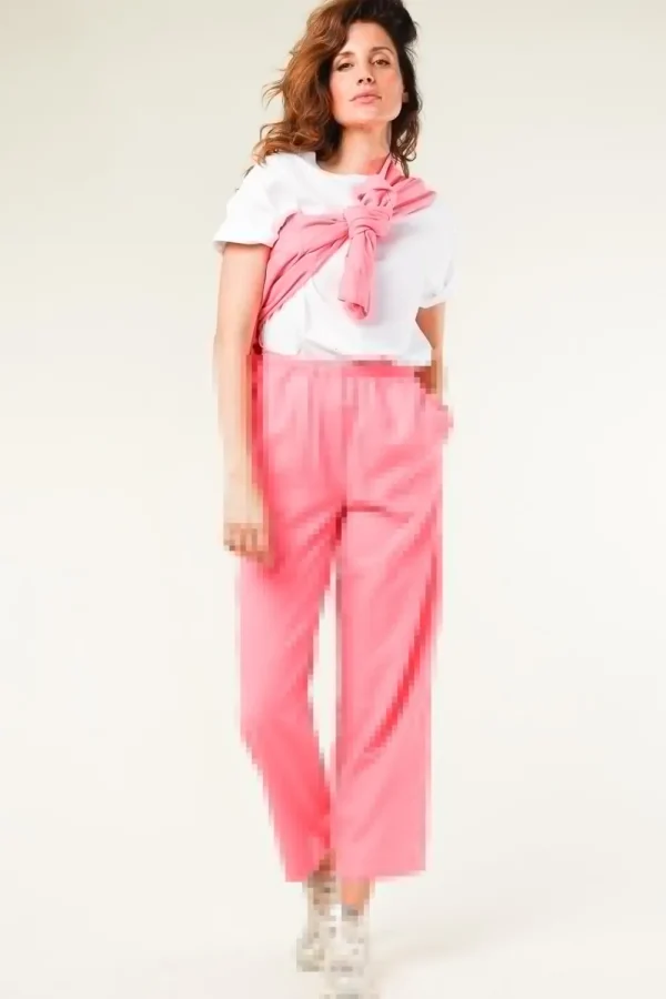 Broeken & Jumpsuits<Amerikaanse vintage Katoenen Broek Dokota | Roze