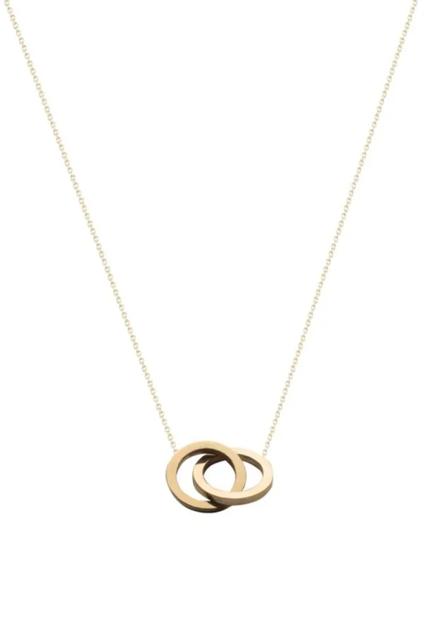 Sieraden<Gewoon Franky 14Kt Gouden Ketting Iconische Dubbele Open Cirkel 40 Cm | Goud