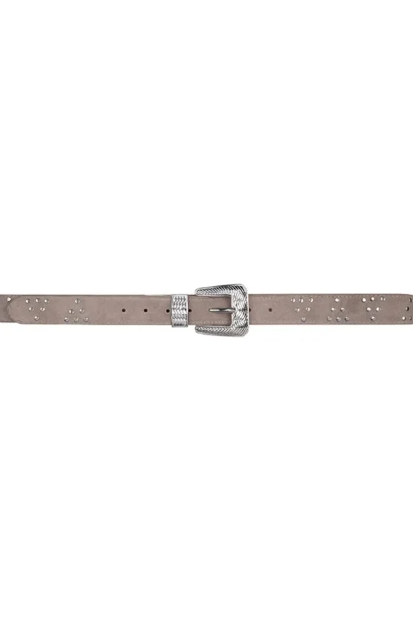 Riemen<Dante 6 Leren Riem Brunelle Klinknagel | Beige