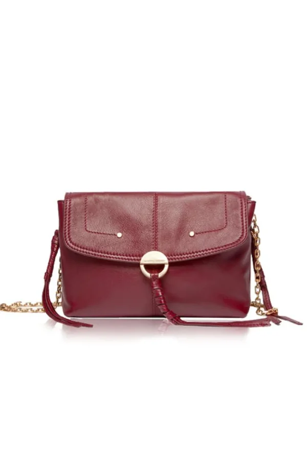 Tassen<Vanessa Bruno Leren Schoudertas Othilia Small | Bordeaux