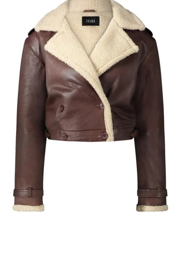 Jassen En Blazers<Ibana Leren Teddy Biker Belvine | Bruin