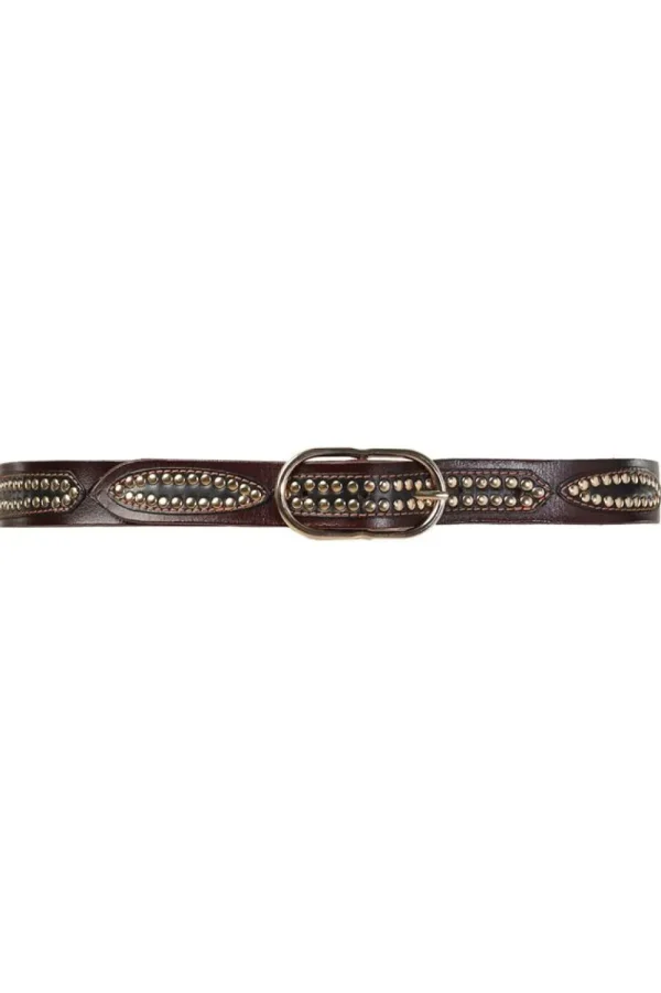 Riemen<Antiek Batik Luxe Riem Met Studs Jane | Bordeaux