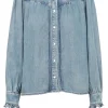 Bloezen & Tops<Zoncoo Lyocell-Denimblouse Laura | Blauw