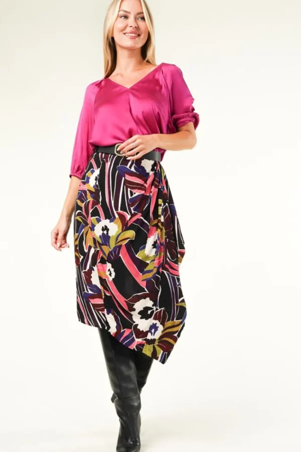 Jurkjes & Rokken<Louizon Midirok Met Print Yarila | Bordeaux