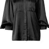 Bloezen & Tops<Silvia Heach Oversized Plisseblouse Patrizia | Zwart