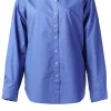 Bloezen & Tops<Ogenblik Amsterdam Poplin Blouse Iconisch | Blauw