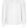 Bloezen & Tops<Dante 6 Poplin Blouse Met Kant Rhea | Wit