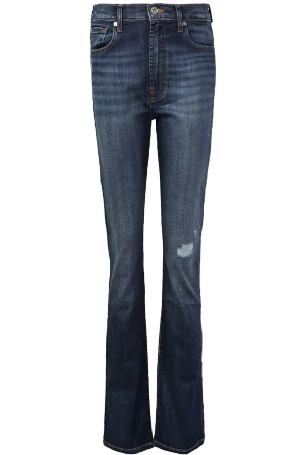 Broeken & Jumpsuits<7 Voor de hele mensheid Rechte Jeans Met Hoge Taille L30 Nova | Blauw