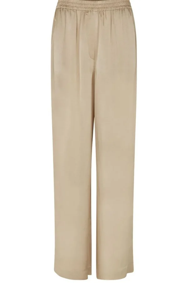 Broeken & Jumpsuits<Tweede vrouwtje Satijnen Broek Noma | Beige