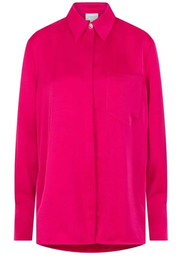 Bloezen & Tops<Dante 6 Satijnen Oversized Blouse Louda | Roze