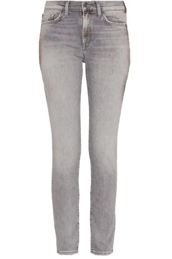 Broeken & Jumpsuits<7 Voor de hele mensheid Skinny Jeans Met Middelhoge Taille Roxanne L30 | Grijs