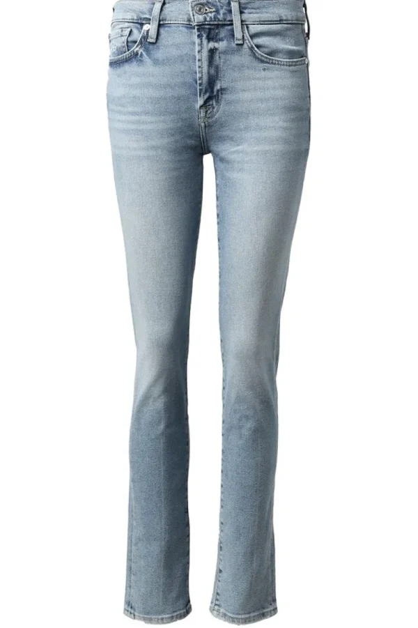 Broeken & Jumpsuits<7 Voor de hele mensheid Skinny Jeans Met Middelhoge Taille Roxanne L30 | Blauw