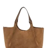 Tassen<Gianni Chiarini Suede Schoudertas Dua Groot | Kameel