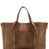 Tassen<Gianni Chiarini Suede Shopper Superlight | Kameel