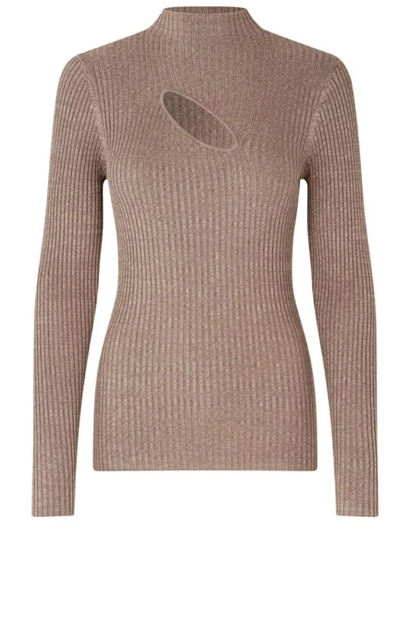 Bloezen & Tops<Tweede vrouwtje Top Met Uitsnede Sanka | Beige