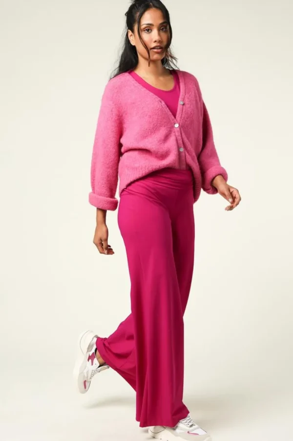 Broeken & Jumpsuits<D-ETOILES CASIOPE Travelwear Broek Met Wijde Pijpen Avalon | Roze