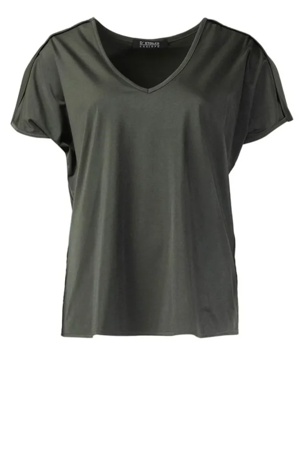 Bloezen & Tops<D-ETOILES CASIOPE Travelwear T-Shirt Alizee | Groente