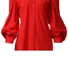 Bloezen & Tops<D-ETOILES CASIOPE Travelwearblouse Doris | Rood