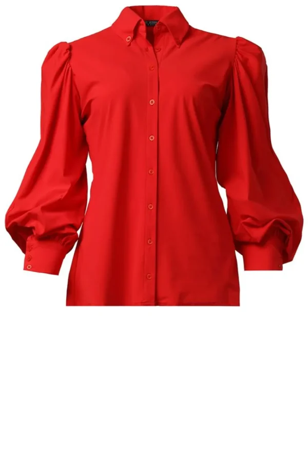 Bloezen & Tops<D-ETOILES CASIOPE Travelwearblouse Doris | Rood