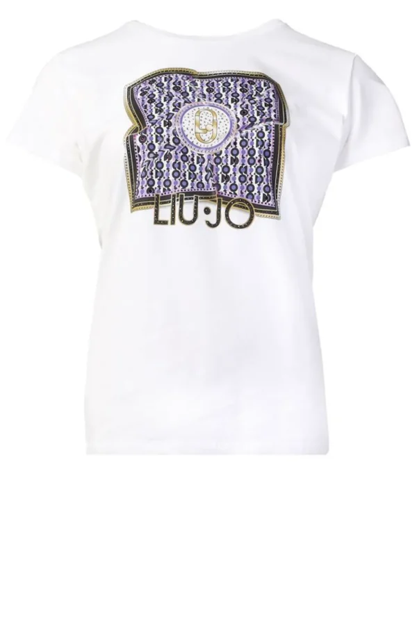 Bloezen & Tops<Liu Jo T-Shirt Met Print Lilly | Wit