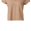 Bloezen & Tops<Amerikaanse vintage T-Shirt Met V-Hals Sonoma | Beige