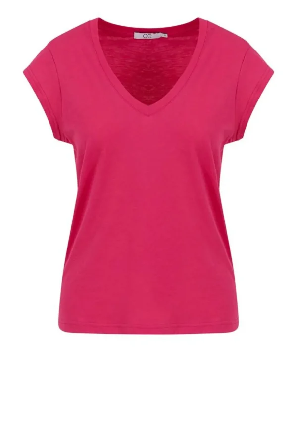 Bloezen & Tops<CC Hart T-Shirt Met V-Hals Vera | Roze