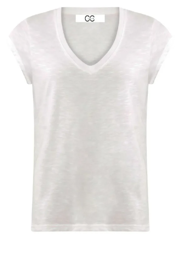 Bloezen & Tops<CC Hart T-Shirt Met V-Hals Vera | Wit