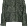 Jassen En Blazers<Tweede vrouwtje Tweed Lurex Jasje Larca | Groente